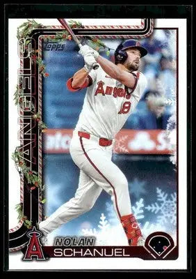 2025 Topps Holiday Nolan Schanuel #H55 Los Angeles Angels
