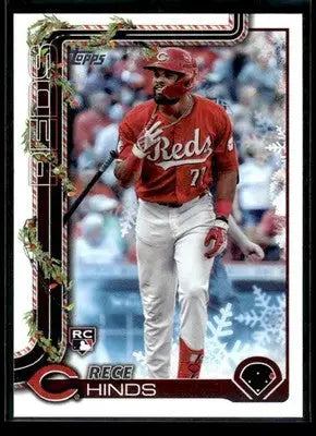 2025 Topps Holiday Rece Hinds #H168 RC Cincinnati Reds