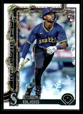 2025 Topps Holiday Ryan Bliss #H184 RC Seattle Mariners