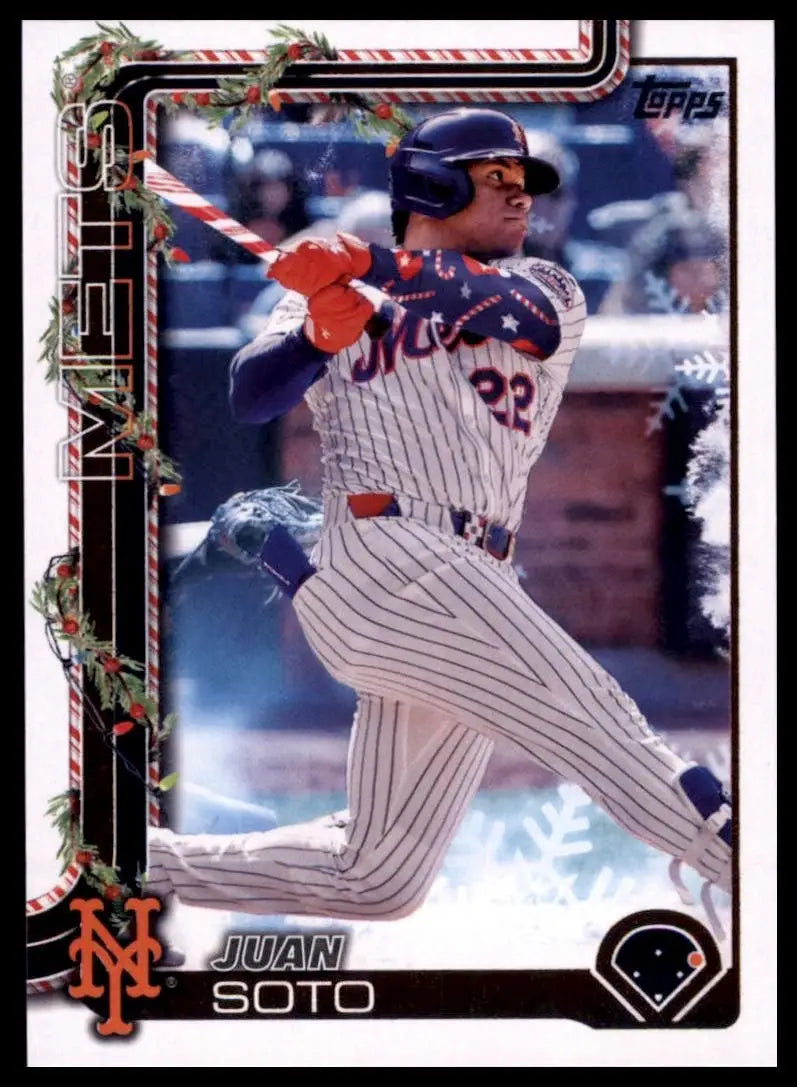 2025 Topps Holiday Short Print Juan Soto #H150 New York Mets Baseball Card MLB - Baseball Card Single