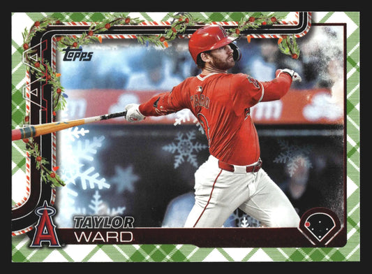 2025 Topps Holiday Taylor Ward #H134 Green Holiday Plaid Angels - Baseball Card Single