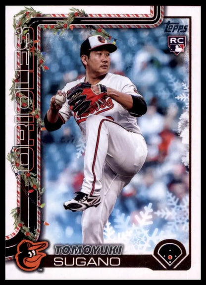 2025 Topps Holiday Tomoyuki Sugano Rookie #H137 Baltimore Orioles Baseball Card - Baseball Card