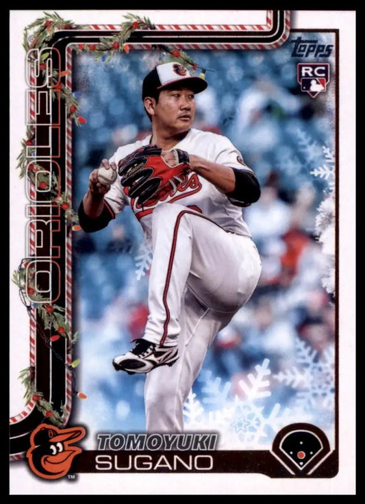 2025 Topps Holiday Tomoyuki Sugano Rookie #H137 Baltimore Orioles Baseball Card - Baseball Card