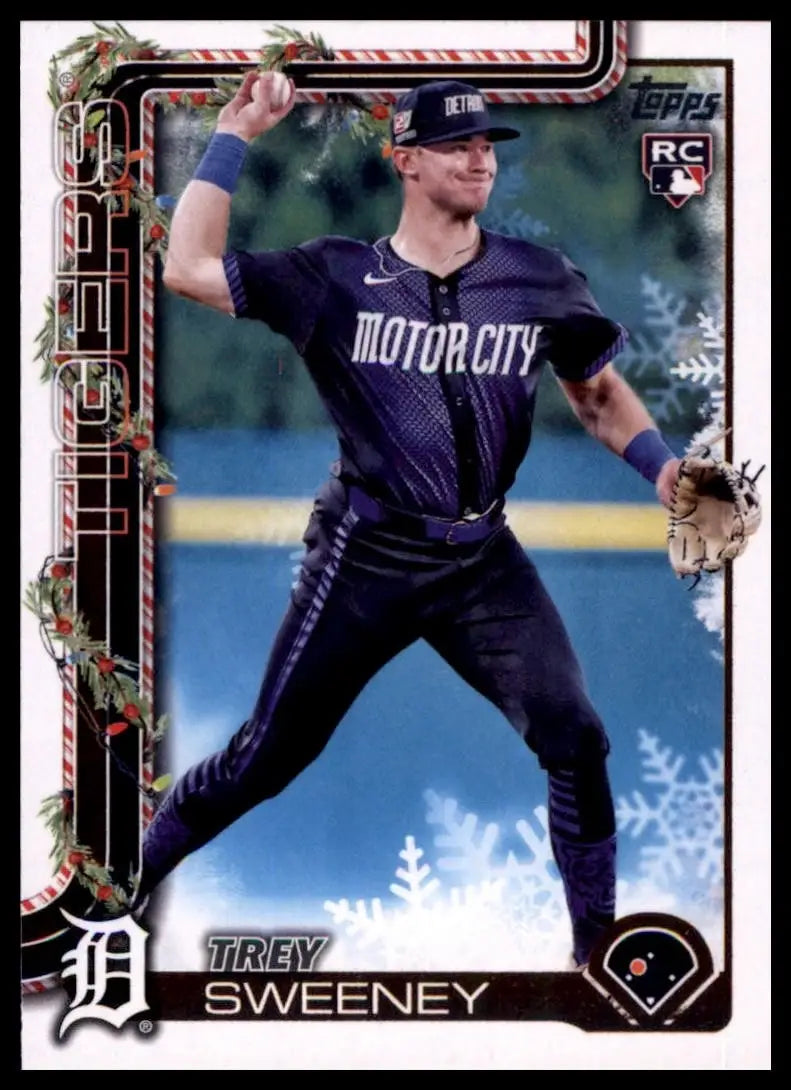 2025 Topps Holiday Trey Sweeney Rookie #H172 Detroit Tigers Baseball Card MLB - Baseball Card