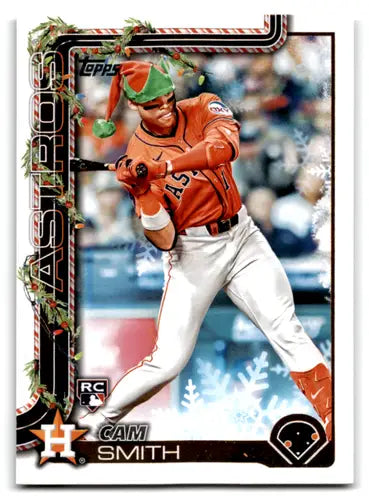 2025 Topps Holiday Variation SP #H121 Cam Smith NM-MT RC Rookie Astros ID:80610 - Baseball Card Single
