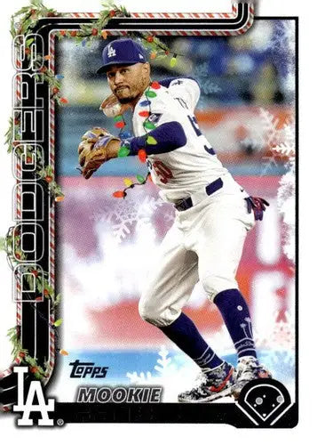 2025 Topps Holiday Variation SP #H52 Mookie Betts NM-MT Dodgers ID:79811 - Baseball Card Single