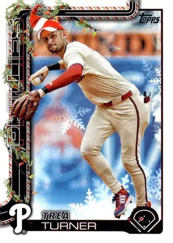 2025 Topps Holiday Variation SP #H90 Trea Turner NM-MT Phillies ID:80548 - Baseball Card Single
