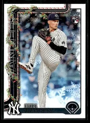 2025 Topps Holiday Will Warren #H16 RC New York Yankees