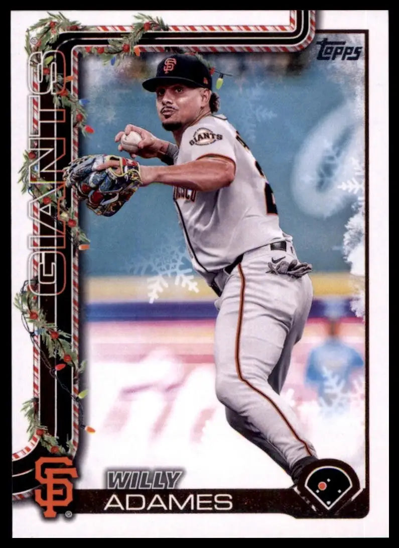 2025 Topps Holiday Willy Adames #H110 San Francisco Giants Baseball Card MLB - Baseball Card Single