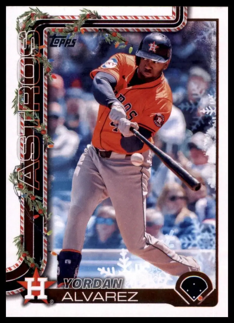 2025 Topps Holiday Yordan Alvarez #H44 Houston Astros Baseball Card MLB Sports - Baseball Card Single