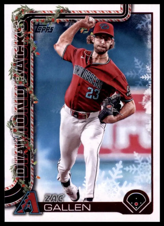 2025 Topps Holiday Zac Gallen #H131 Arizona Diamondbacks Baseball Card MLB Sport