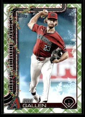 2025 Topps Holiday Zac Gallen #H131 Green Holiday Plaid Arizona Diamondbacks