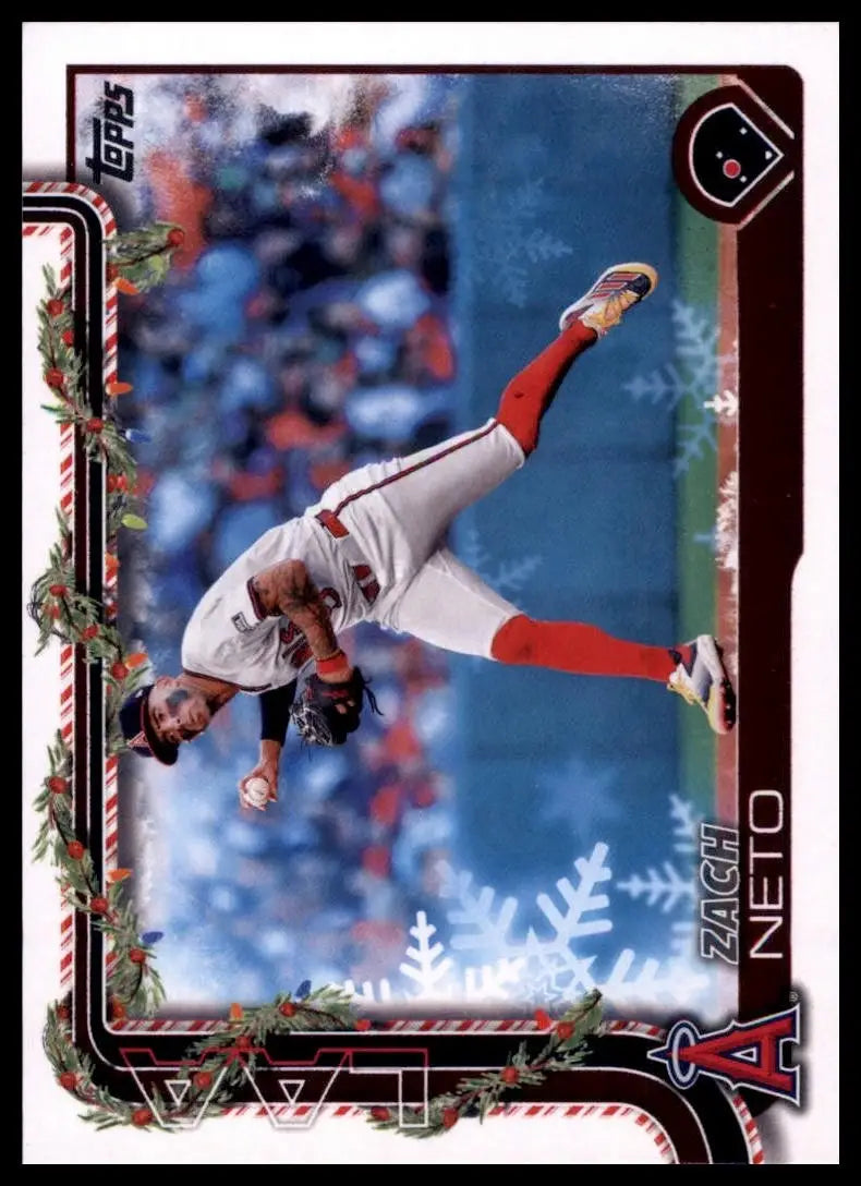 2025 Topps Holiday Zach Neto #H149 Los Angeles Angels Baseball Card MLB Sports - Baseball Card Single