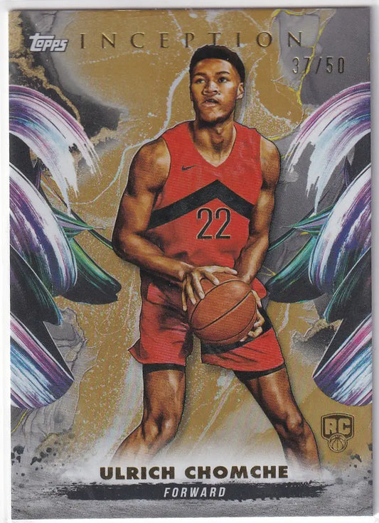 2025 TOPPS INCEPTION #47 ULRICH CHOMCHE GOLD 37/50- TORONTO RAPTORS - Basketball Card Single