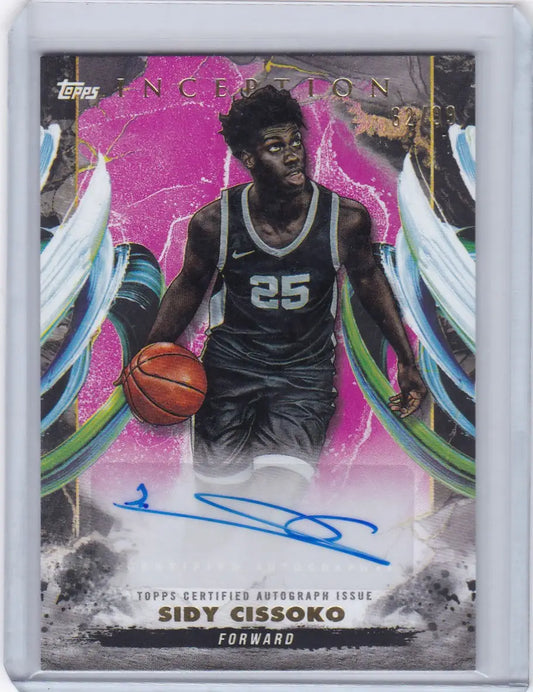 Sidy Cissoko auto basketball card Portland Trail Blazers 2025 Topps Inception series