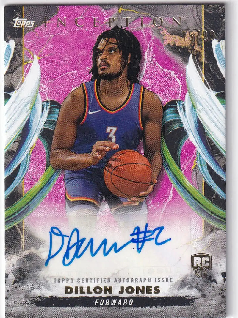 2025 TOPPS INCEPTION #RA-DJ DILLON JONES AUTO /99- OKLAHOMA CITY THUNDER