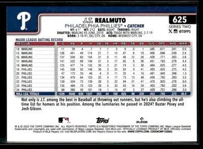2025 Topps J.T. Realmuto #625 Sandglitter Philadelphia Phillies