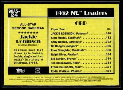 2025 Topps Jackie Robinson #90AS-24a 1990 35th Anniversary All-Stars Dodgers