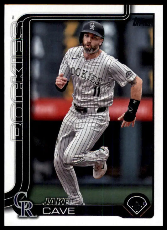 2025 Topps Jake Cave 256 Colorado Rockies NM - Baseball Card Single