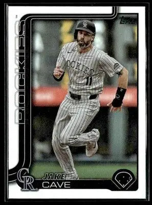 2025 Topps Jake Cave #256 Rainbow Foil Colorado Rockies