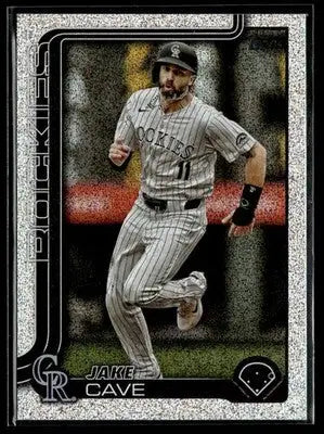 2025 Topps Jake Cave #256 Sandglitter Colorado Rockies