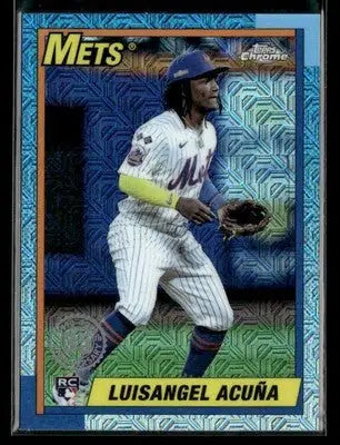2025 Topps Luisangel Acuña #T90C-128 1990 Topps Baseball 35th Anniv Chrome Mets
