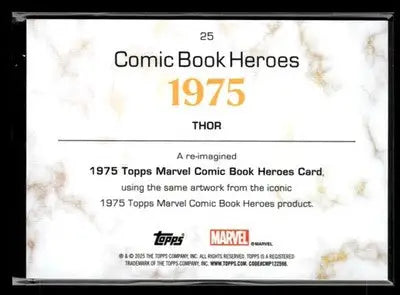 2025 Topps Marvel 1975 Golden Anniversary #25 Thor Gold Raywave - Marvel Card Single