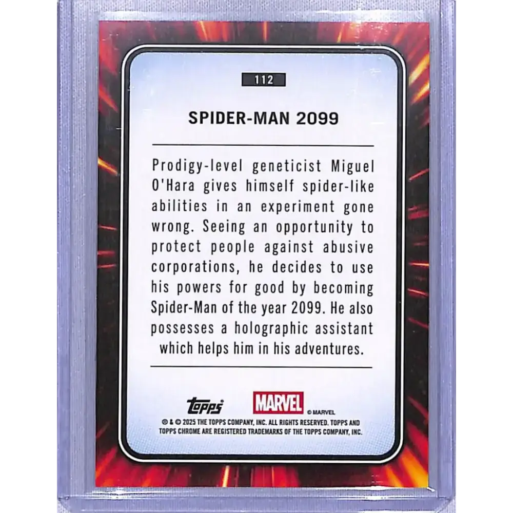 2025 Topps Marvel Chrome #112 Spider-Man 2099 NM-MT - Marvel Card Single