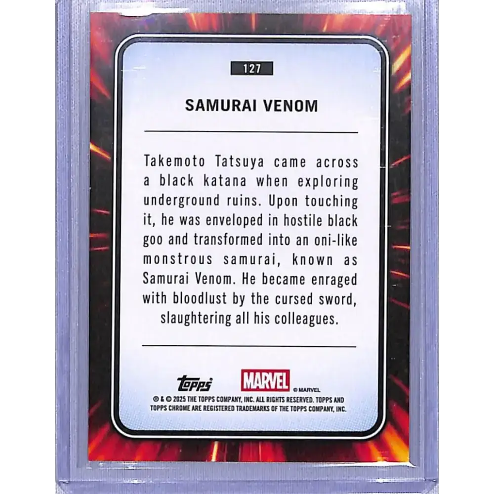 2025 Topps Marvel Chrome #127 Samurai Venom NM-MT - Marvel Card Single