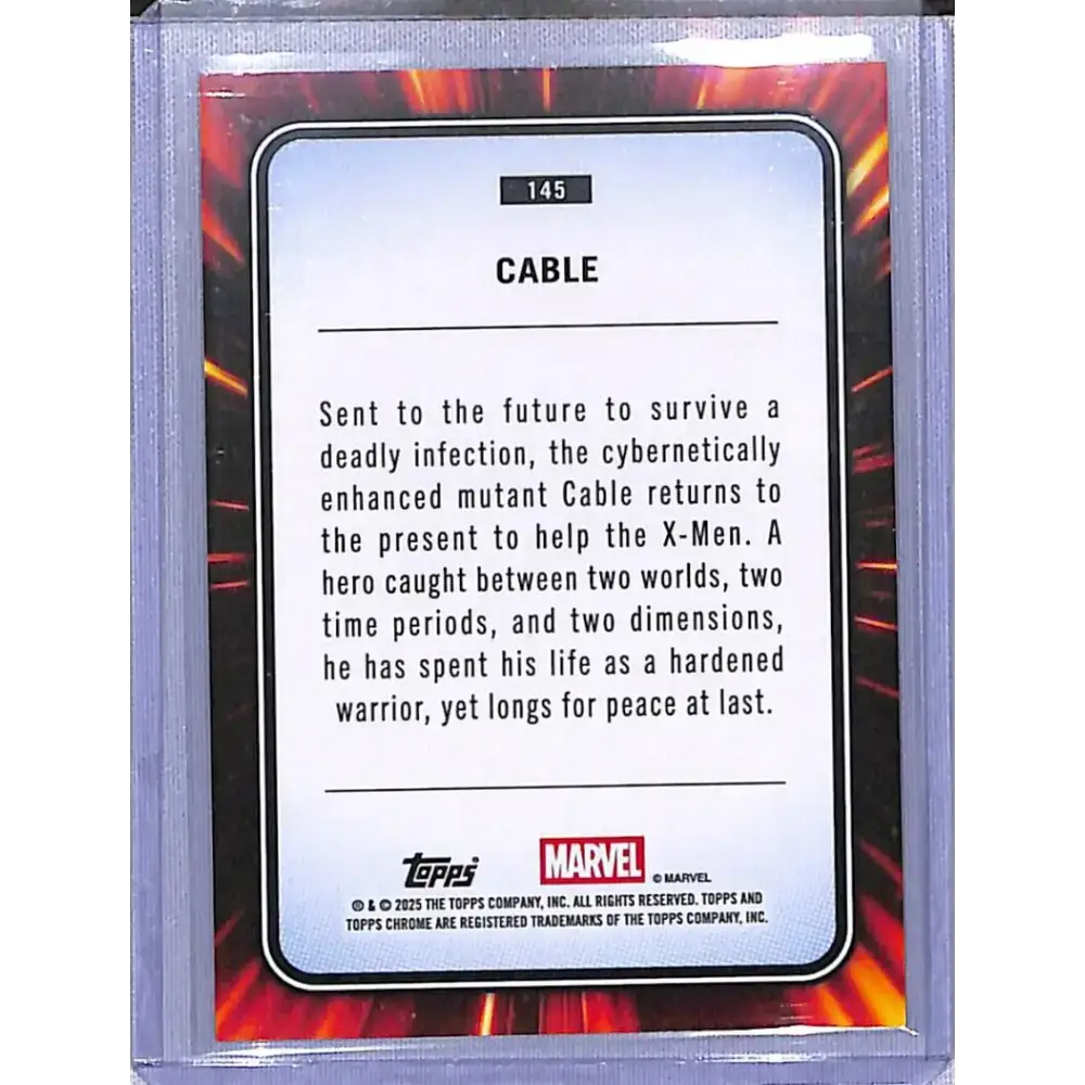 2025 Topps Marvel Chrome #145 Cable NM-MT - Marvel Card Single