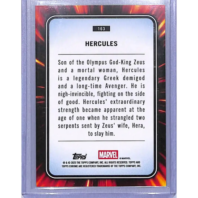 2025 Topps Marvel Chrome #163 Hercules NM-MT - Marvel Card Single