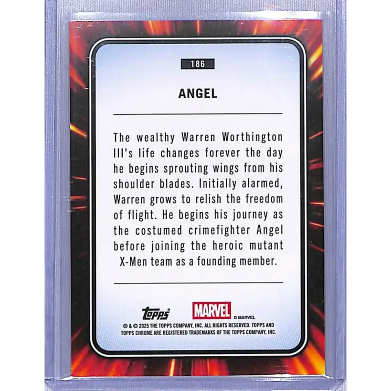 2025 Topps Marvel Chrome #186 Angel NM-MT - Marvel Card Single