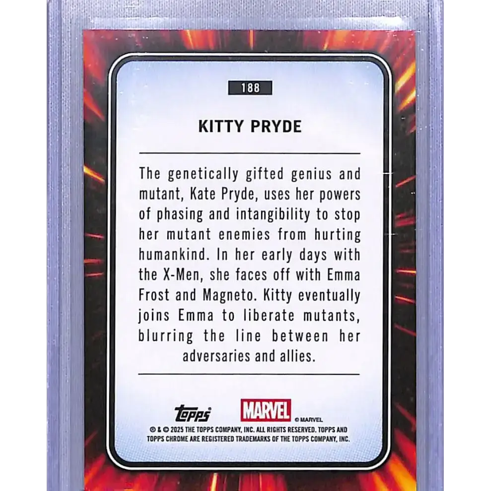 2025 Topps Marvel Chrome #188 Kitty Pryde NM-MT - Marvel Card Single