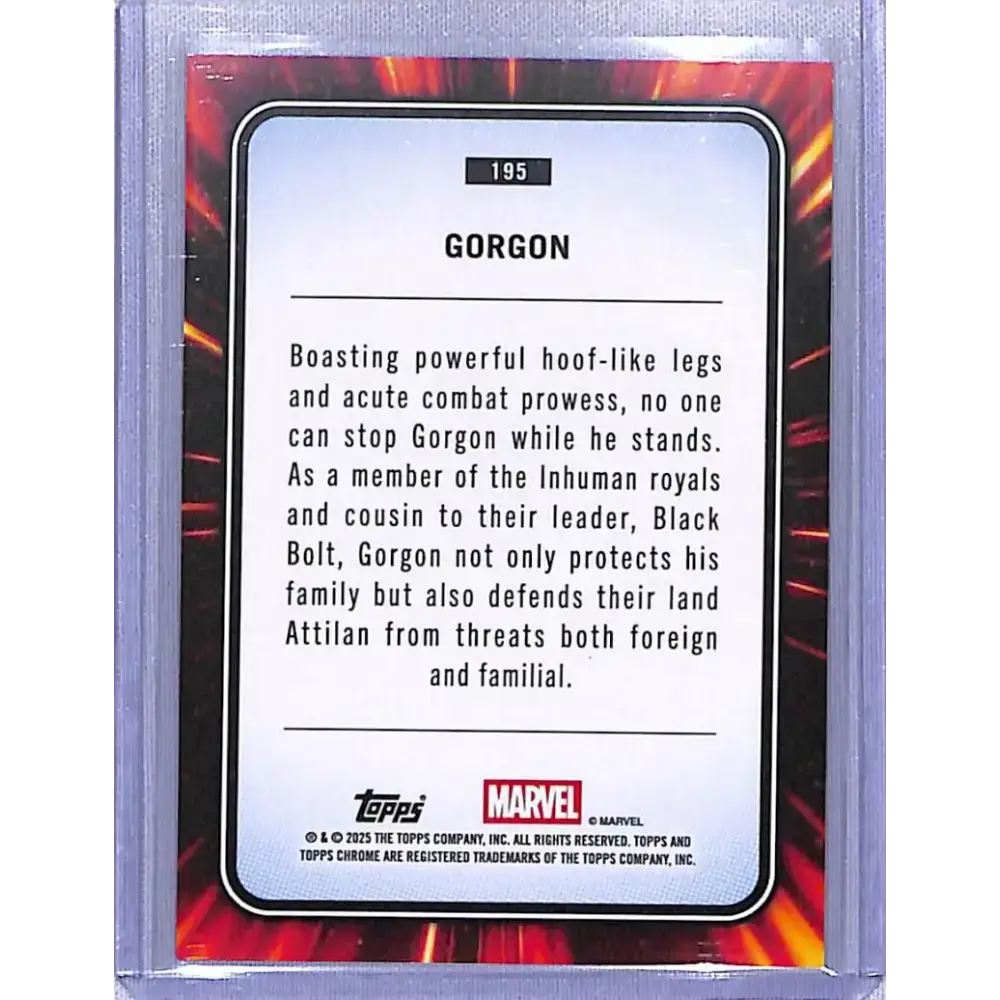 2025 Topps Marvel Chrome #195 Gorgon NM-MT - Marvel Card Single