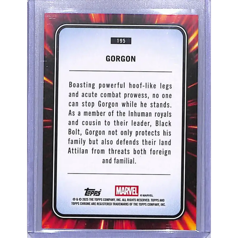 2025 Topps Marvel Chrome #195 Gorgon NM-MT - Marvel Card Single