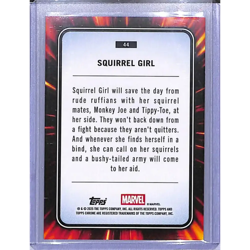 2025 Topps Marvel Chrome #44 Squirrel Girl NM-MT - Marvel Card Single