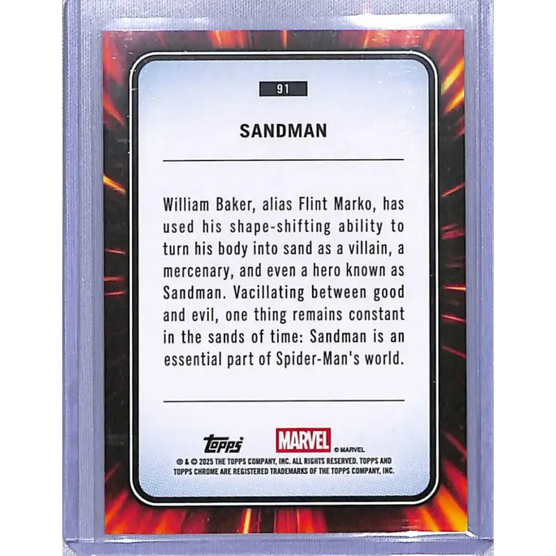2025 Topps Marvel Chrome #91 Sandman NM-MT - Marvel Card Single