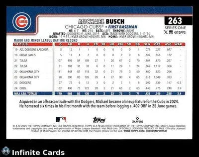 2025 Topps MICHAEL BUSCH #263 [Base] Chicago Cubs