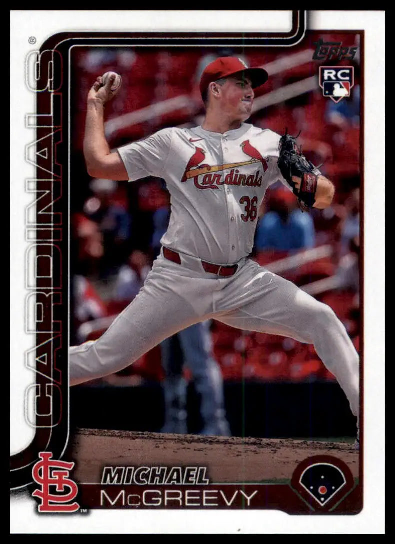2025 Topps Michael McGreevy RC 193 St. Louis Cardinals NM - Baseball Card Single