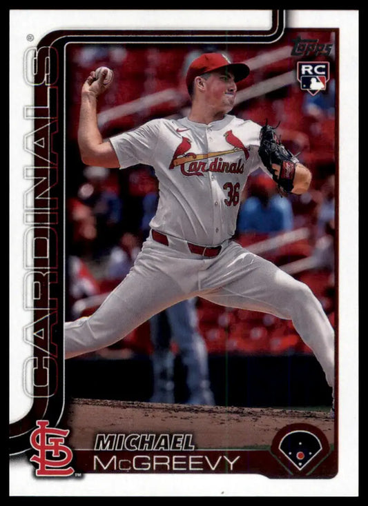 2025 Topps Michael McGreevy RC 193 St. Louis Cardinals NM - Baseball Card Single