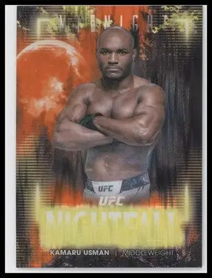 2025 Topps Midnight UFC #NF-14 Kamaru Usman Nightfall Dusk - UFC/MMA Card Single