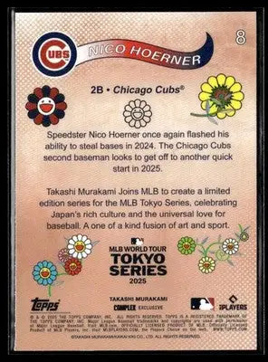 2025 Topps MLB World Tour Tokyo Series Takashi Murakami #8 Nico Hoerner - Baseball Card Single