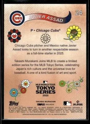 2025 Topps MLB World Tour Tokyo Series Takashi Murakami Javier Assad #24 Cubs