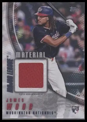 2025 Topps #MLM2-JW James Wood Major League Material Relics (Series Two) - Baseball Card Single