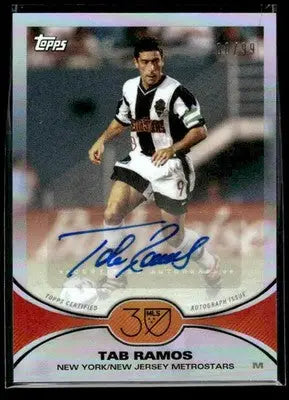 2025 Topps MLS 30th Anniversary Collection #14A Tab Ramos Autographs Silver #/99 - Soccer Card Single
