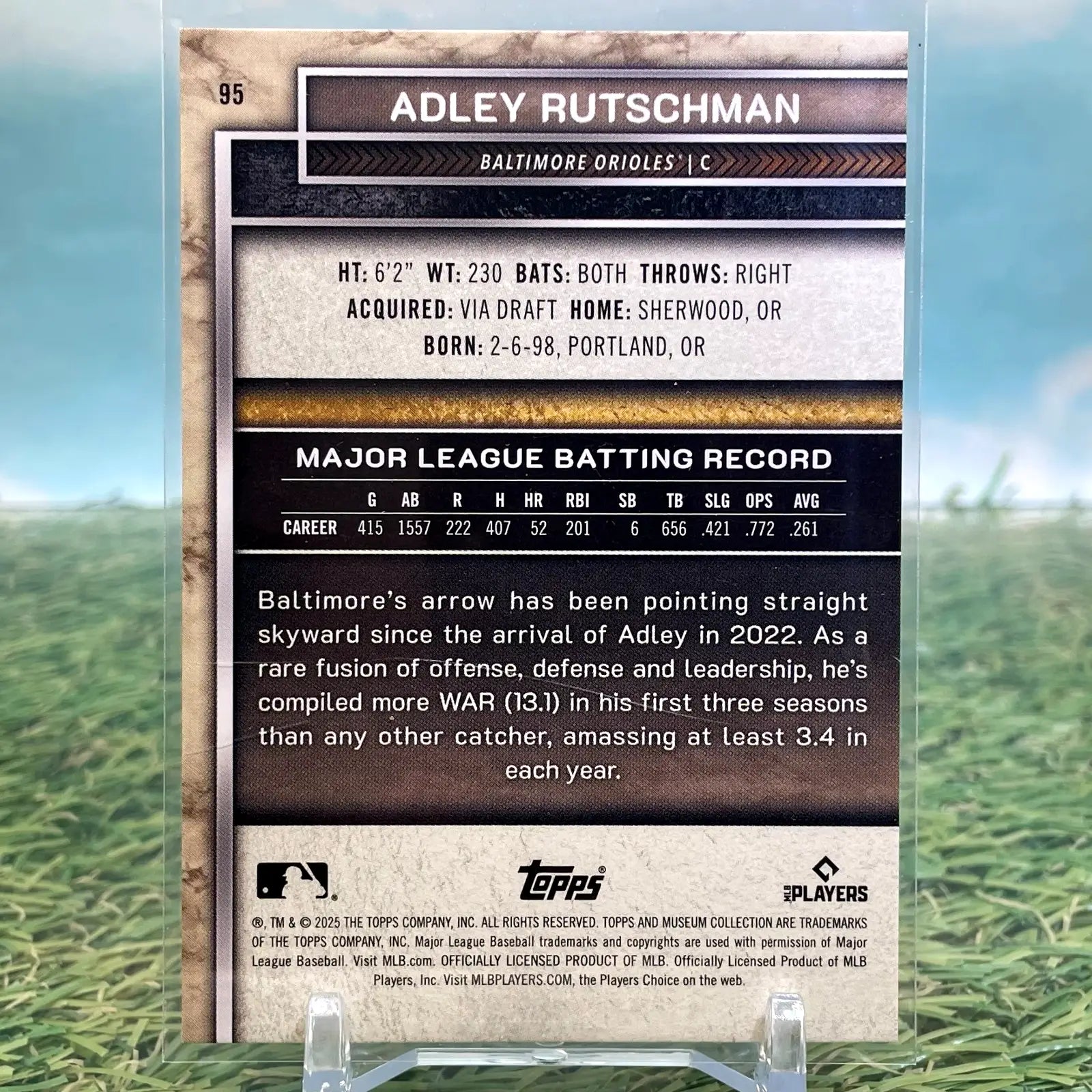 2025 Topps Museum Collection #95 Adley Rutschman Orioles - Baseball Card Single