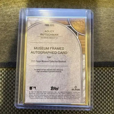 2025 Topps Museum Collection Adley Rutschman /25 Framed On Card Auto - Baseball Card Single