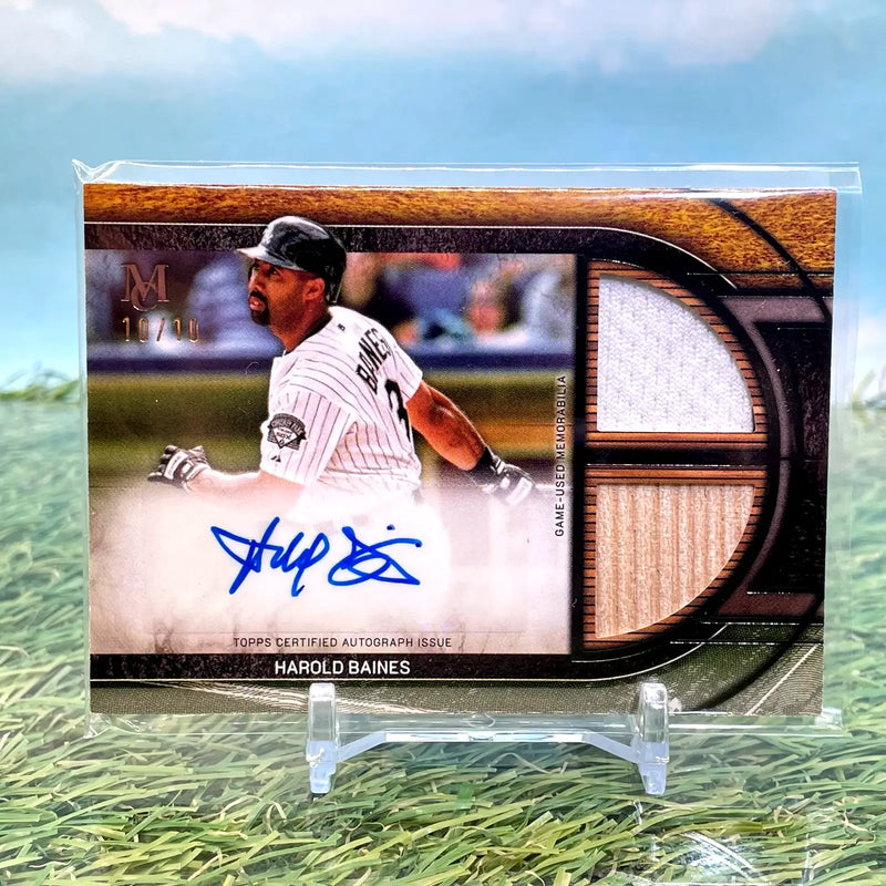 2025 Topps Museum Collection Harold Baines HOF Dual Relic Auto 10/10 White Sox - Baseball Card Single