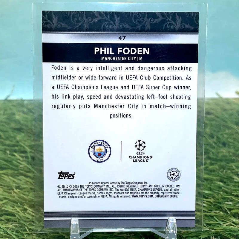 2025 Topps Museum Collection Soccer Phil Foden Base - Soccer Card Single