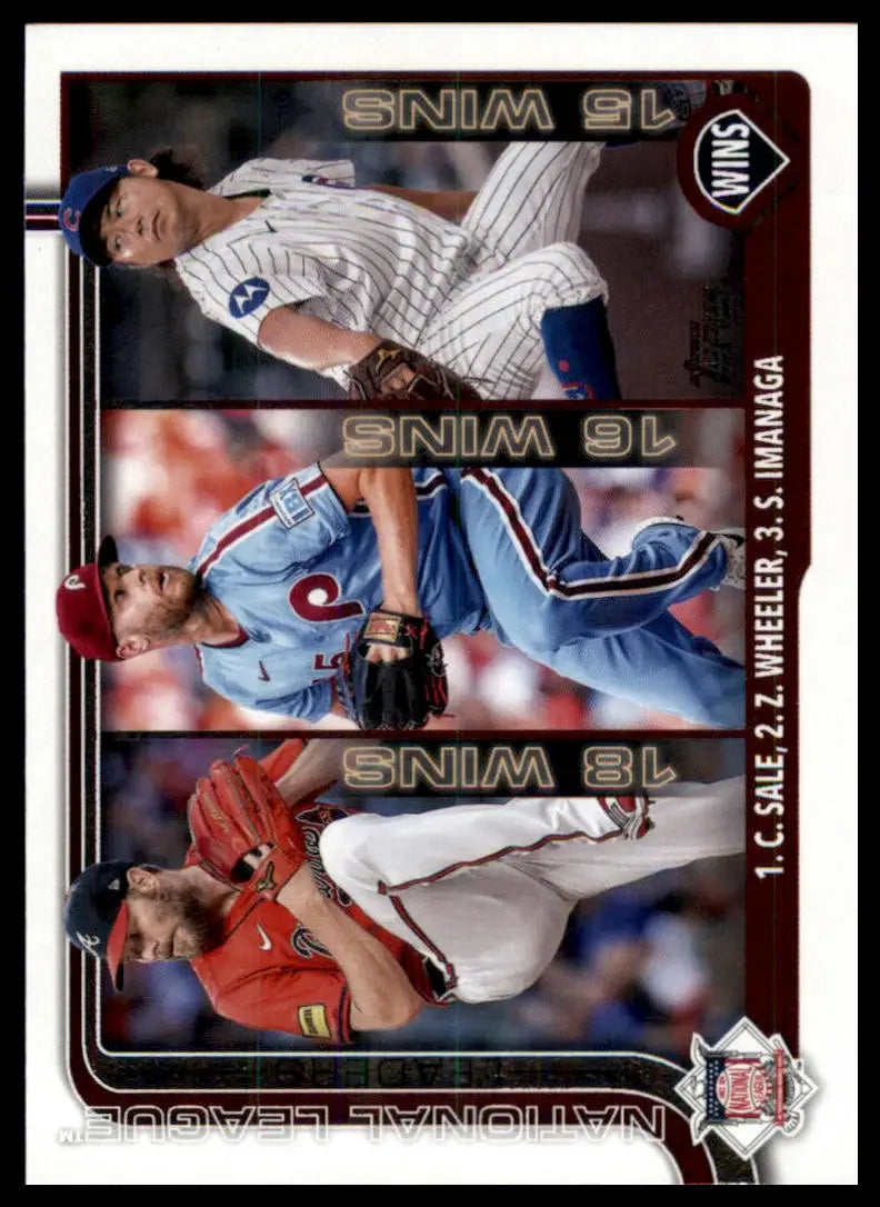 2025 Topps National League Leaders Wins (Sale / Wheeler / Imanaga) 234 NM - Baseball Card Single